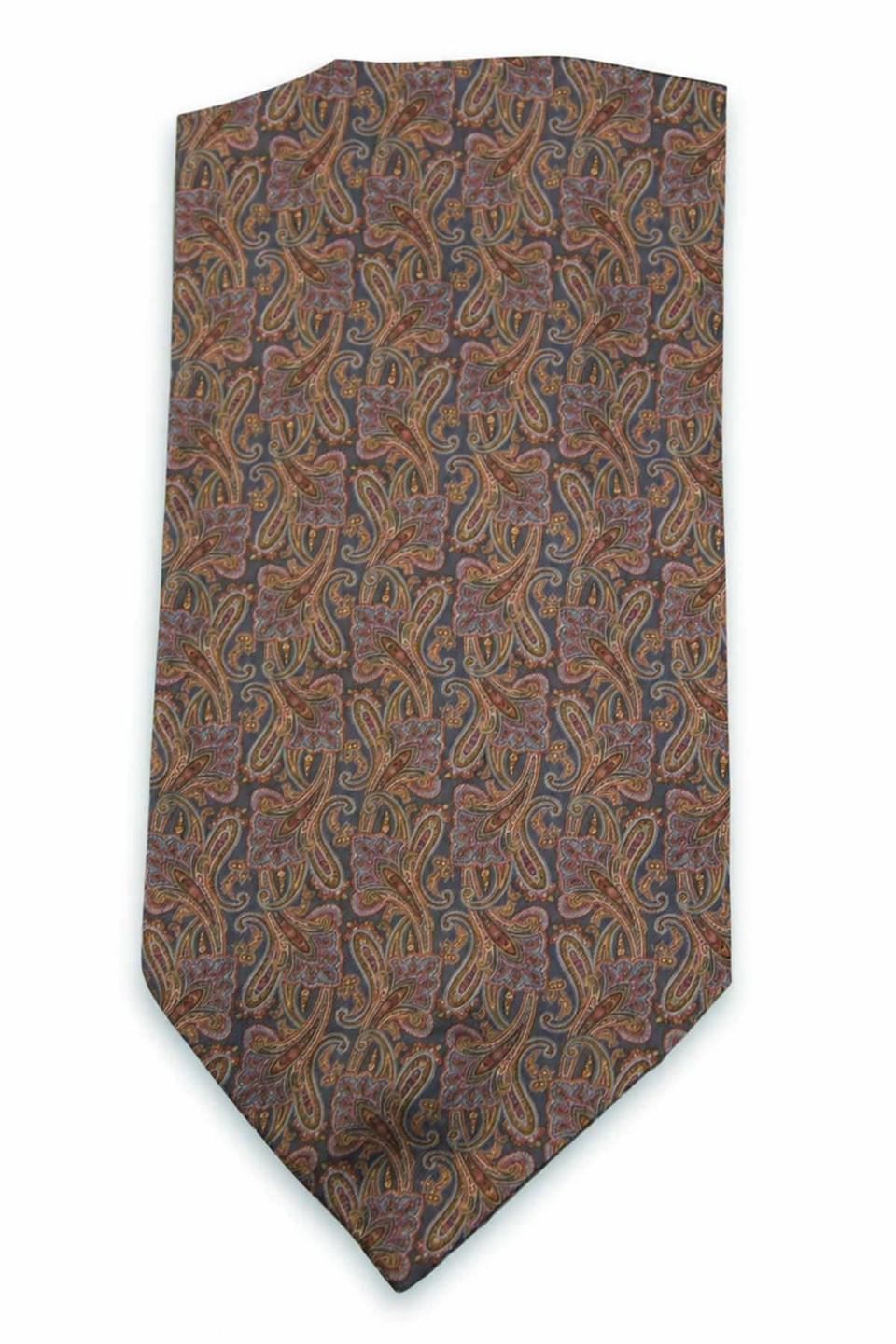 Lacivert Şal Desen Ascot Kravat K685
