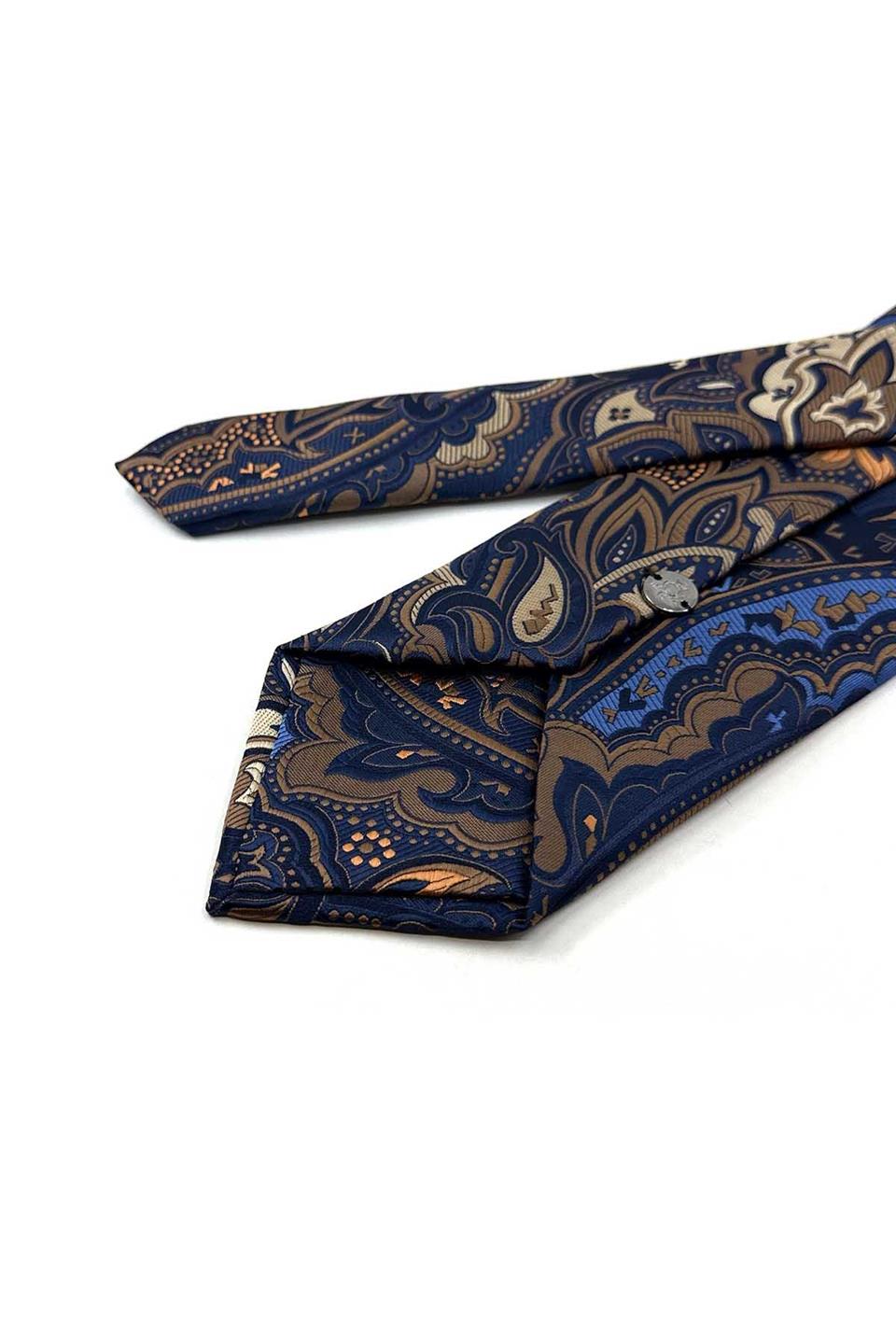 Lacivert Şal Desen Mendilli Klasik Kravat KK13315
