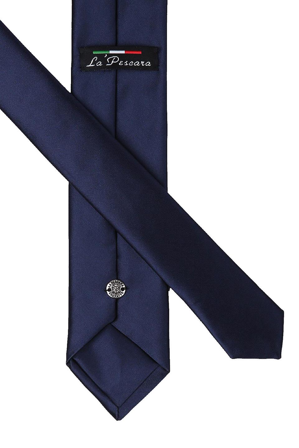 Lacivert Slim Düz Saten Kravat SK5033