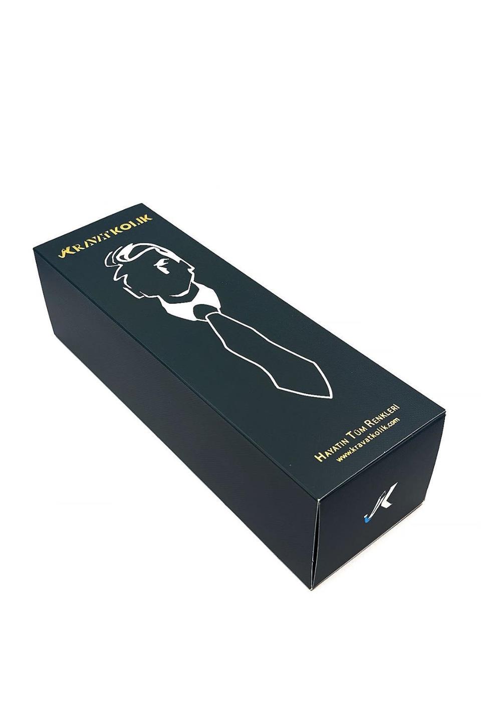 Lacivert - Yeşil Çift Taraflı Erkek Kaşkol K403