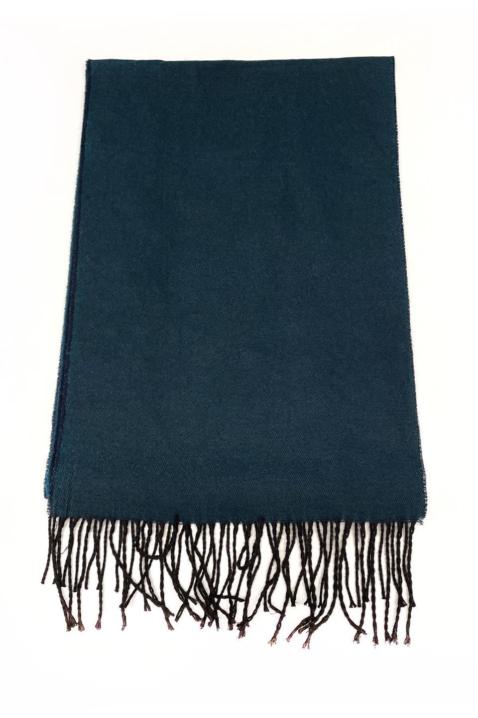 Lacivert - Yeşil Çift Taraflı Erkek Kaşkol K403