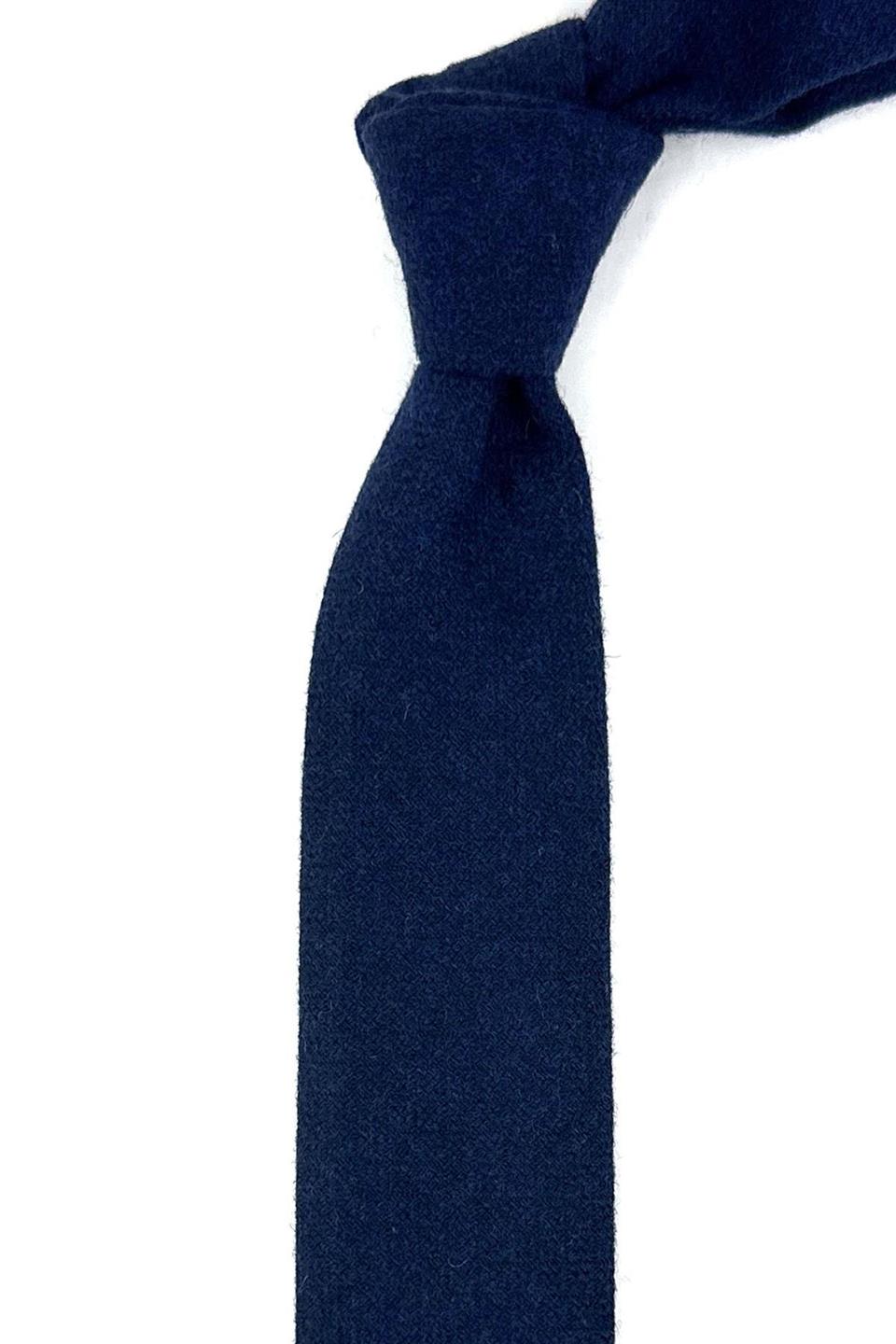 Lacivert Yün Slim Kravat SK7789