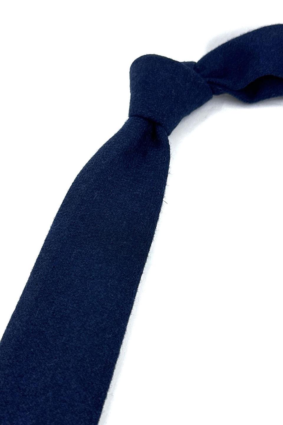 Lacivert Yün Slim Kravat SK7789