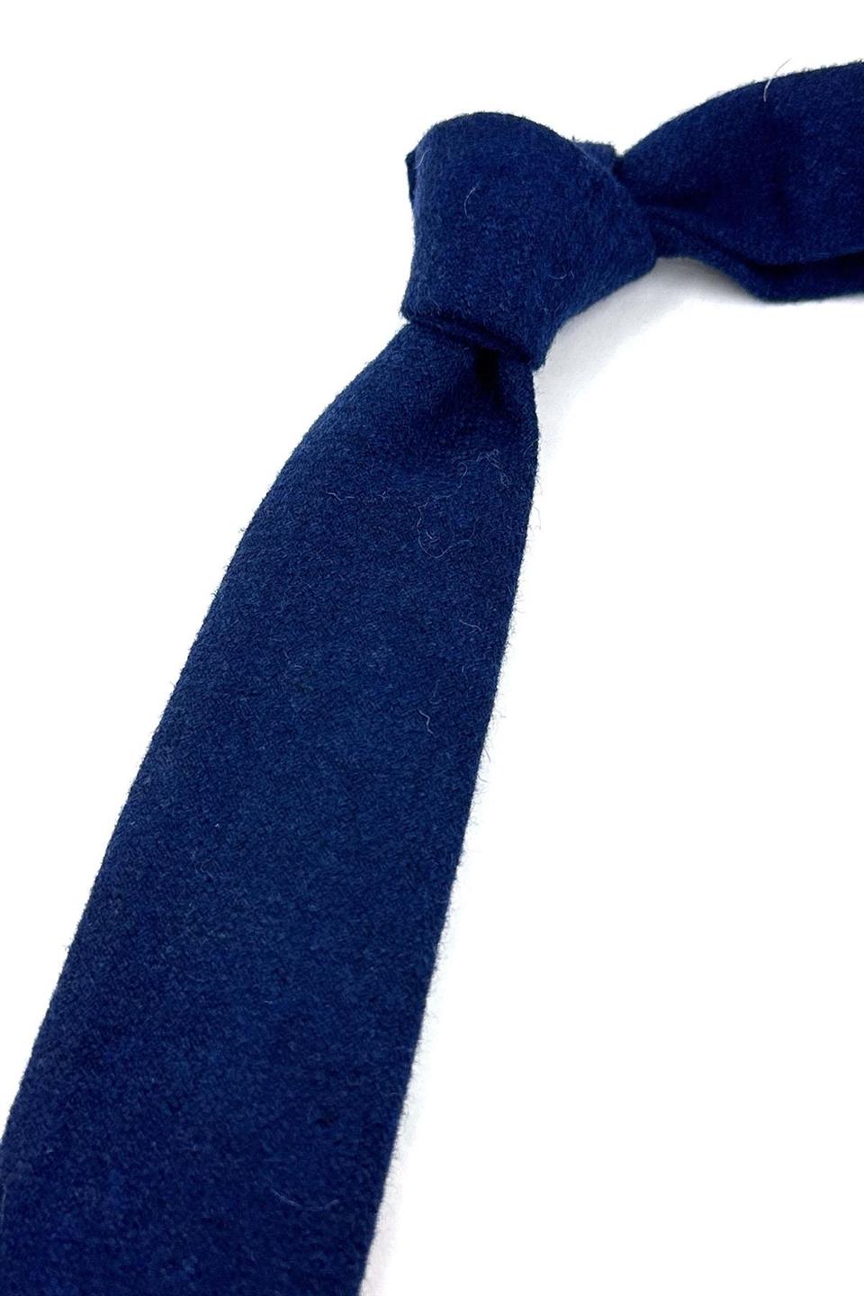 Lacivert Yün Slim Kravat SK7809
