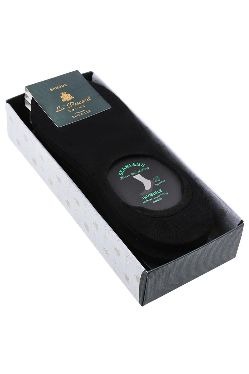 LaPescara Ultra Lüks 12li Siyah Bambu Erkek Soket Çorap Set CRP163