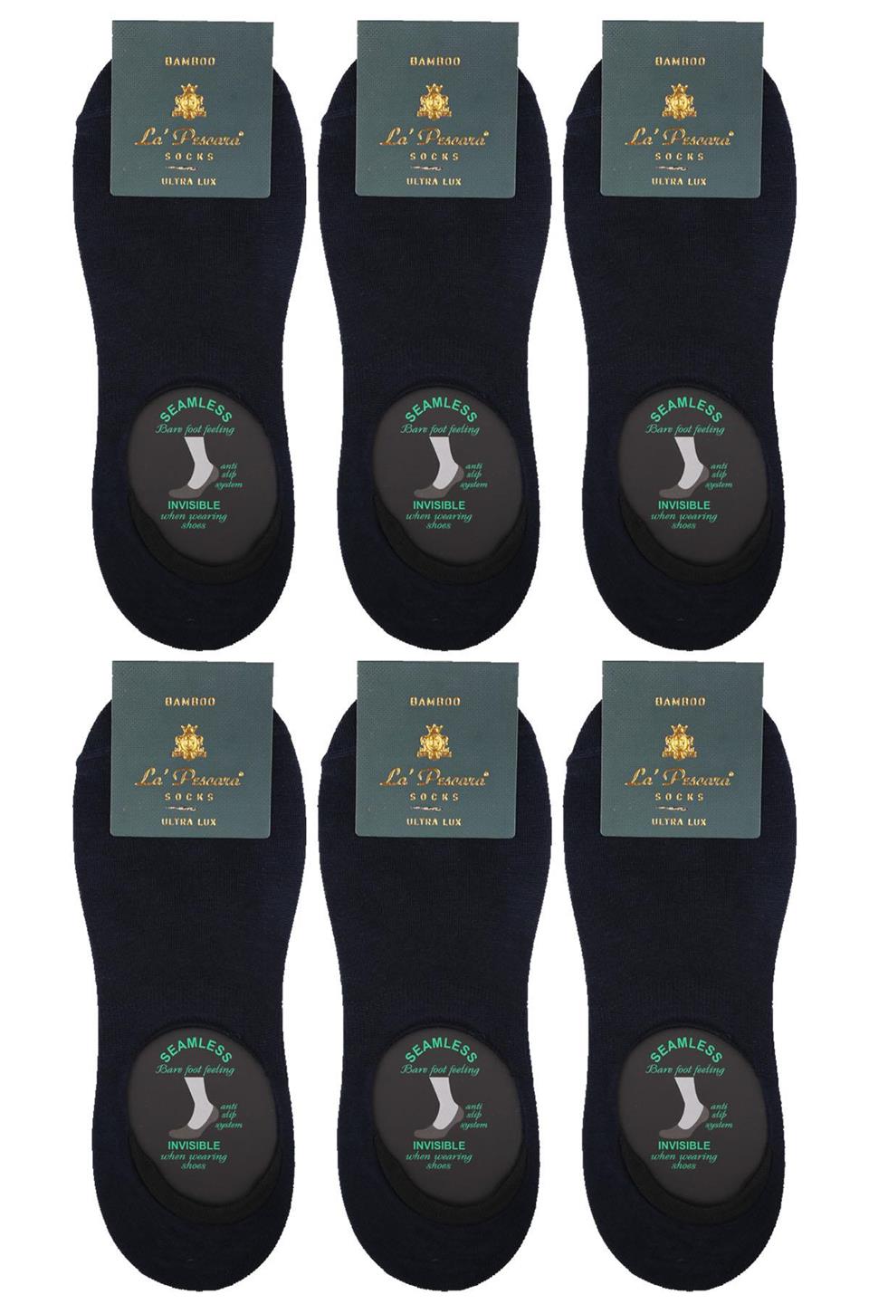 LaPescara Ultra Lüks 6lı Lacivert Bambu Erkek Soket Çorap Set CRP152