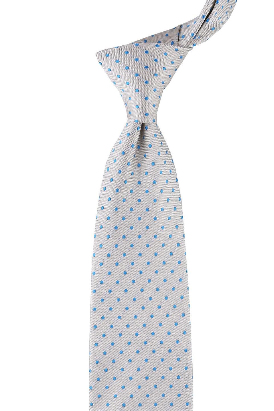 Lauro Style Krem Puantiye Desen İtalyan İpek Kravat İK858