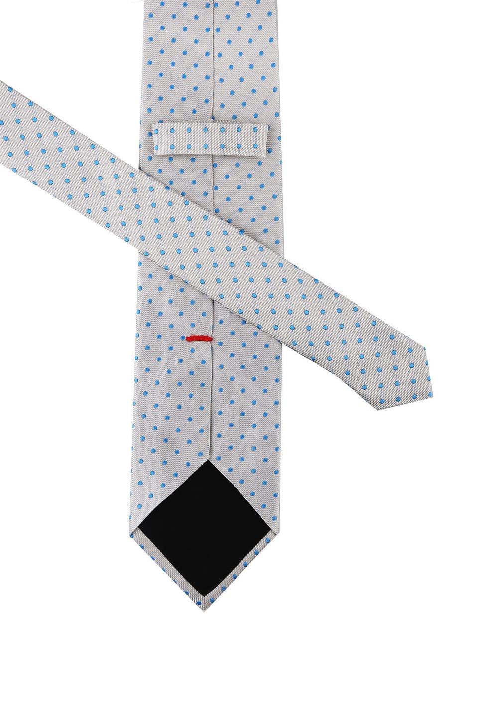 Lauro Style Krem Puantiye Desen İtalyan İpek Kravat İK858