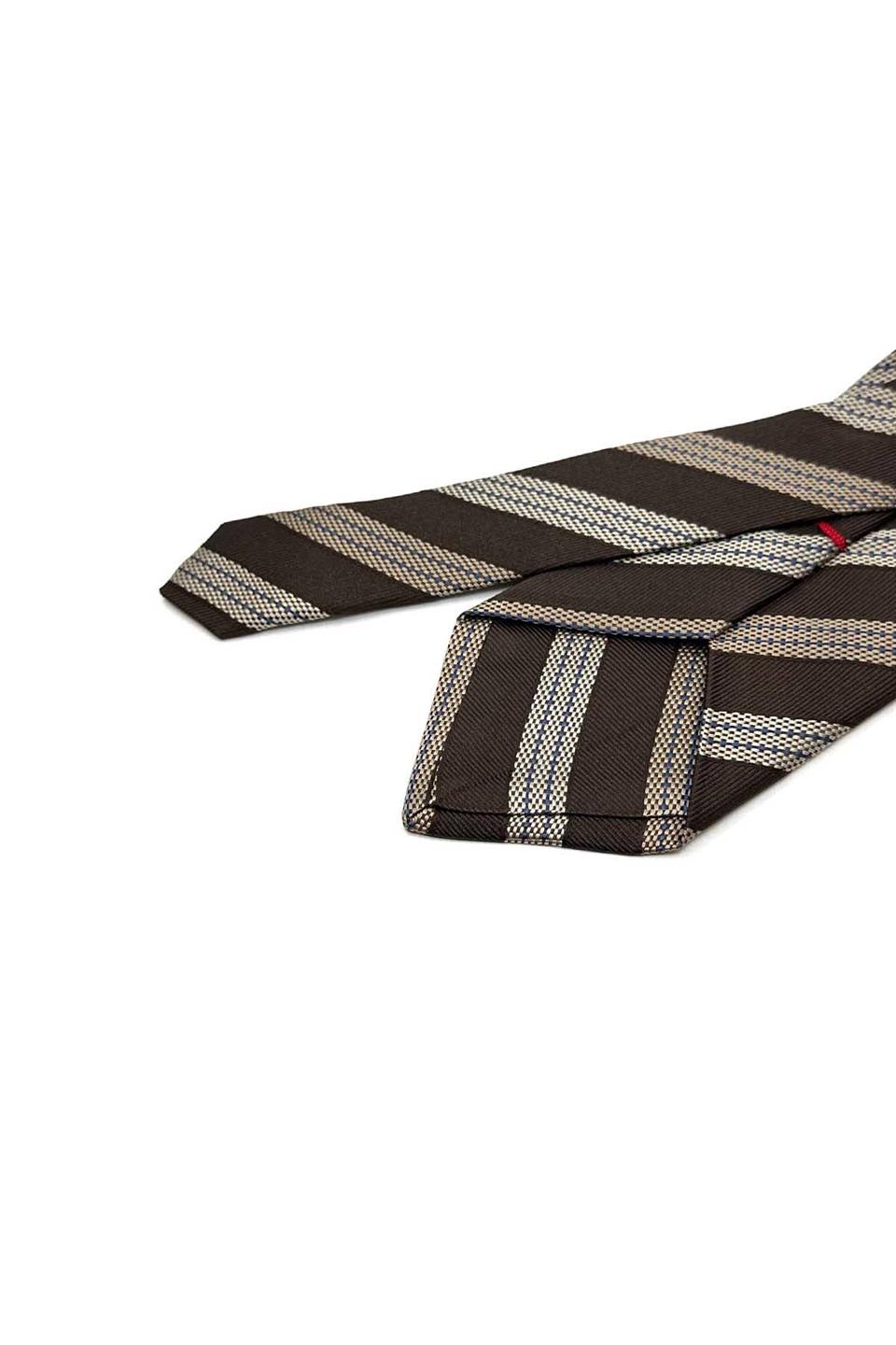 Leccio Style Kahverengi İtalyan İpek Kravat İK2198