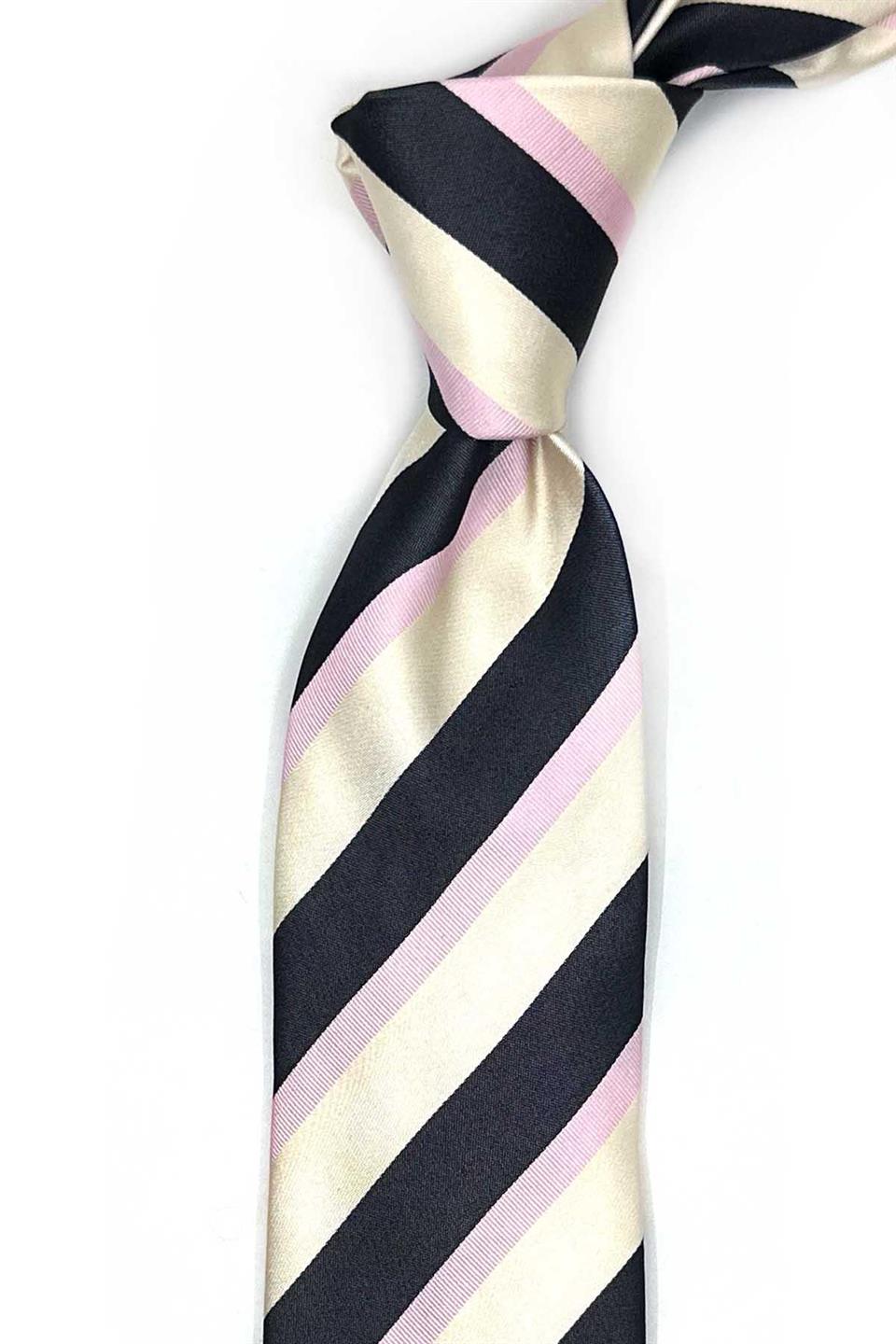 Lento Style Beyaz İtalyan İpek Kravat İK2196