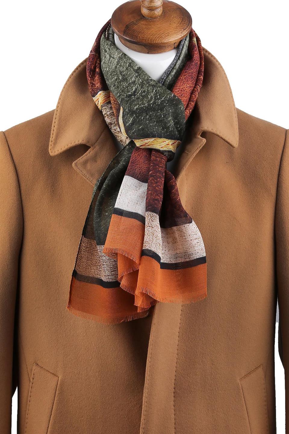 Leonard Style Kahverengi İtalyan Modal Kaşkol MDL25