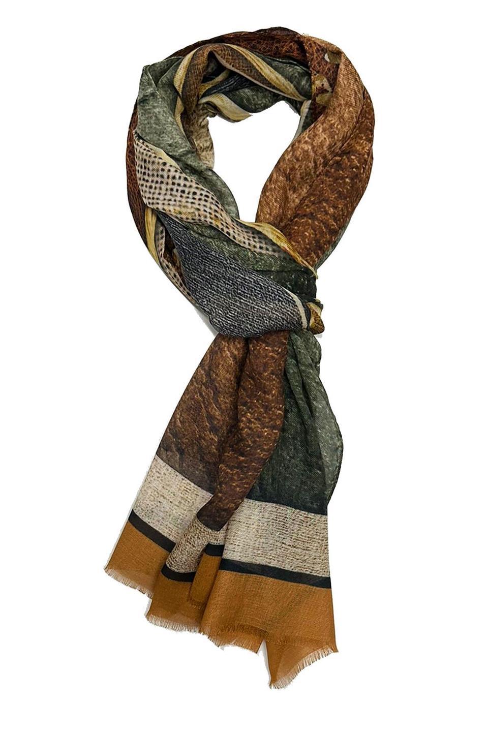 Leonard Style Kahverengi İtalyan Modal Kaşkol MDL25