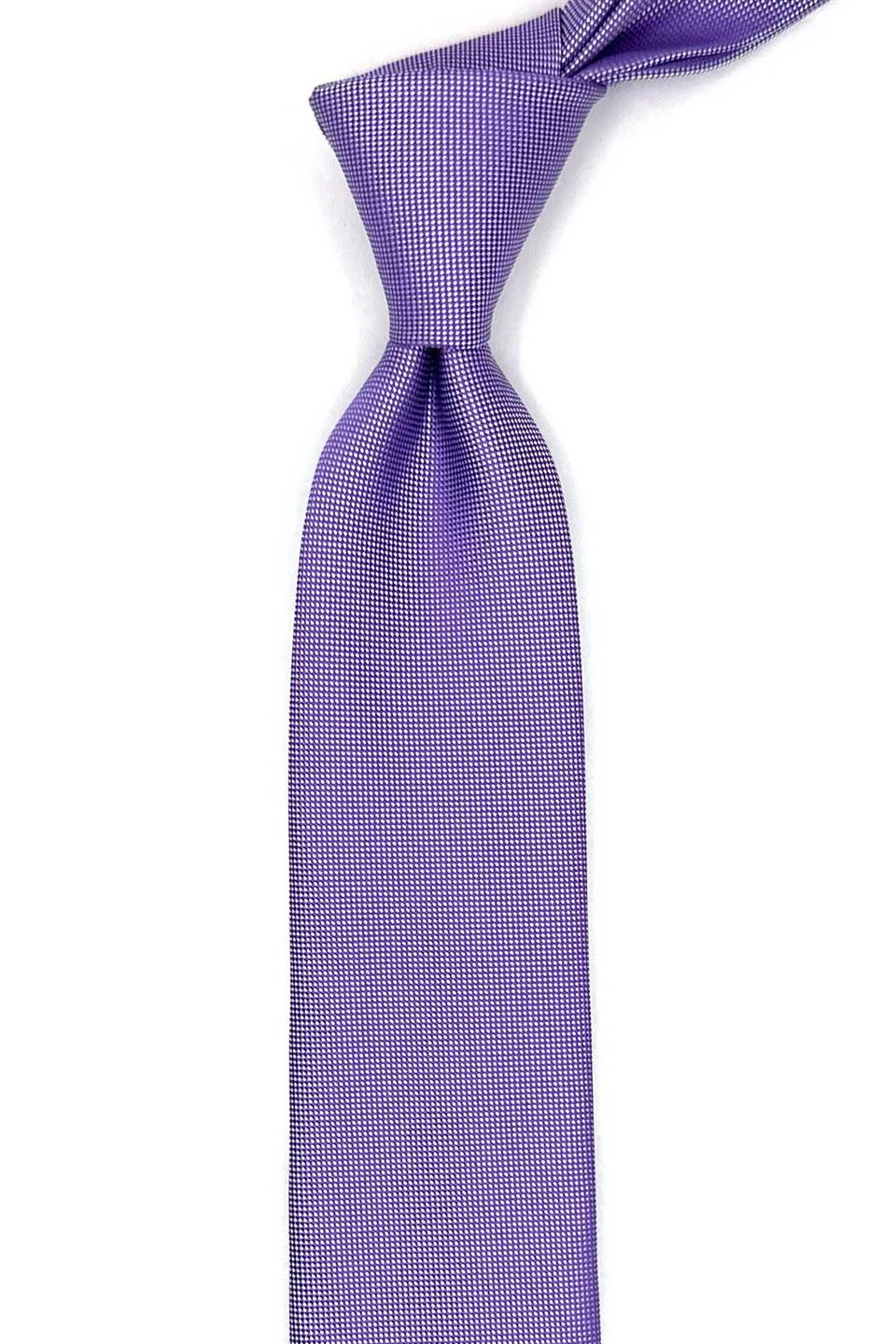 Lila Düz Slim Kravat SK8059