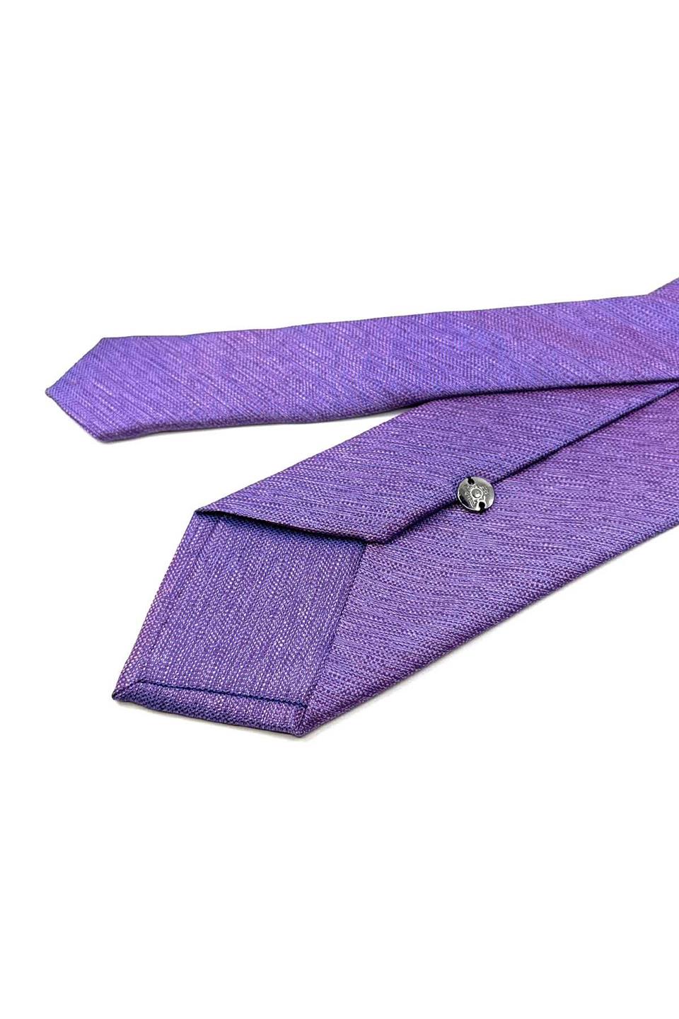 Lila Kum Desen Mendilli Klasik Kravat KK12349