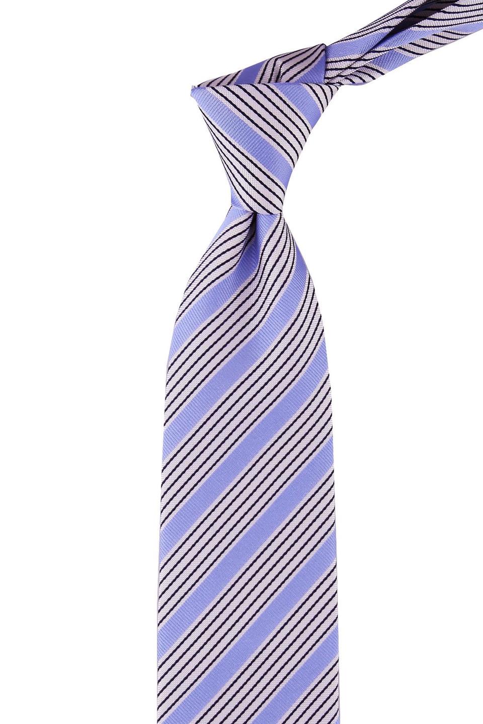 Liviano Style Lila Çizgi Desen İtalyan İpek Kravat İK863