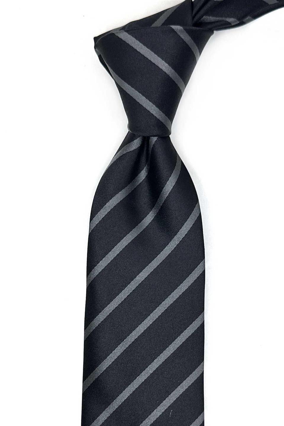 Lutriani Style Siyah İtalyan İpek Kravat İK2142