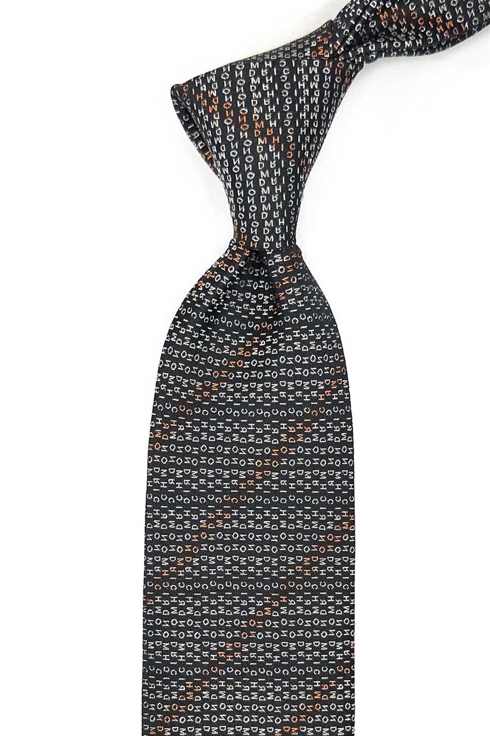 Majori Style Siyah İtalyan İpek Kravat İK2073