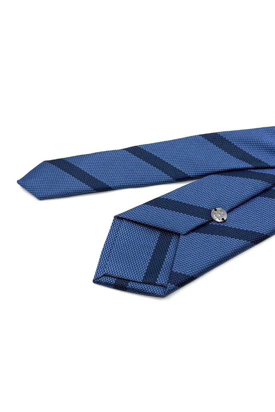 Mavi Çizgi Desen İnce Kravat SK8079