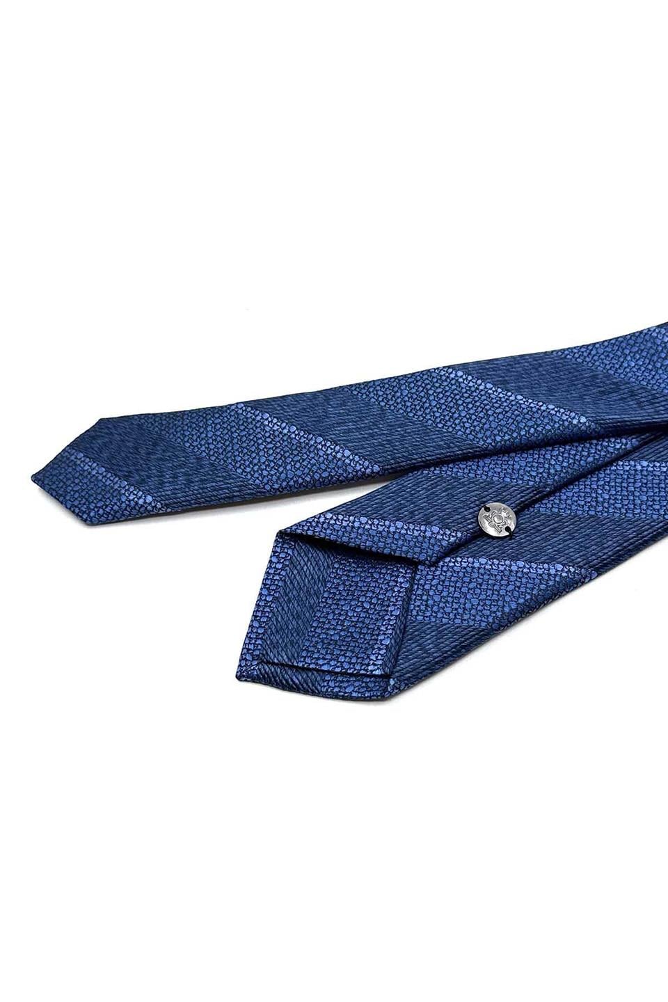 Mavi Çizgi Desen Slim Kravat SK8037