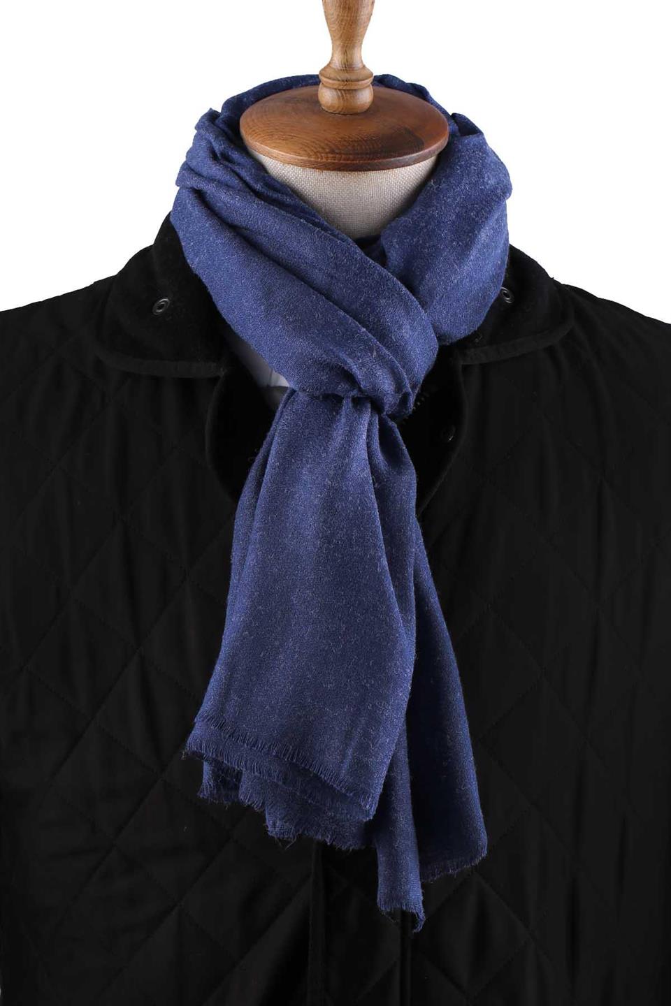 Mavi Düz Unisex Şal Kaşkol K640