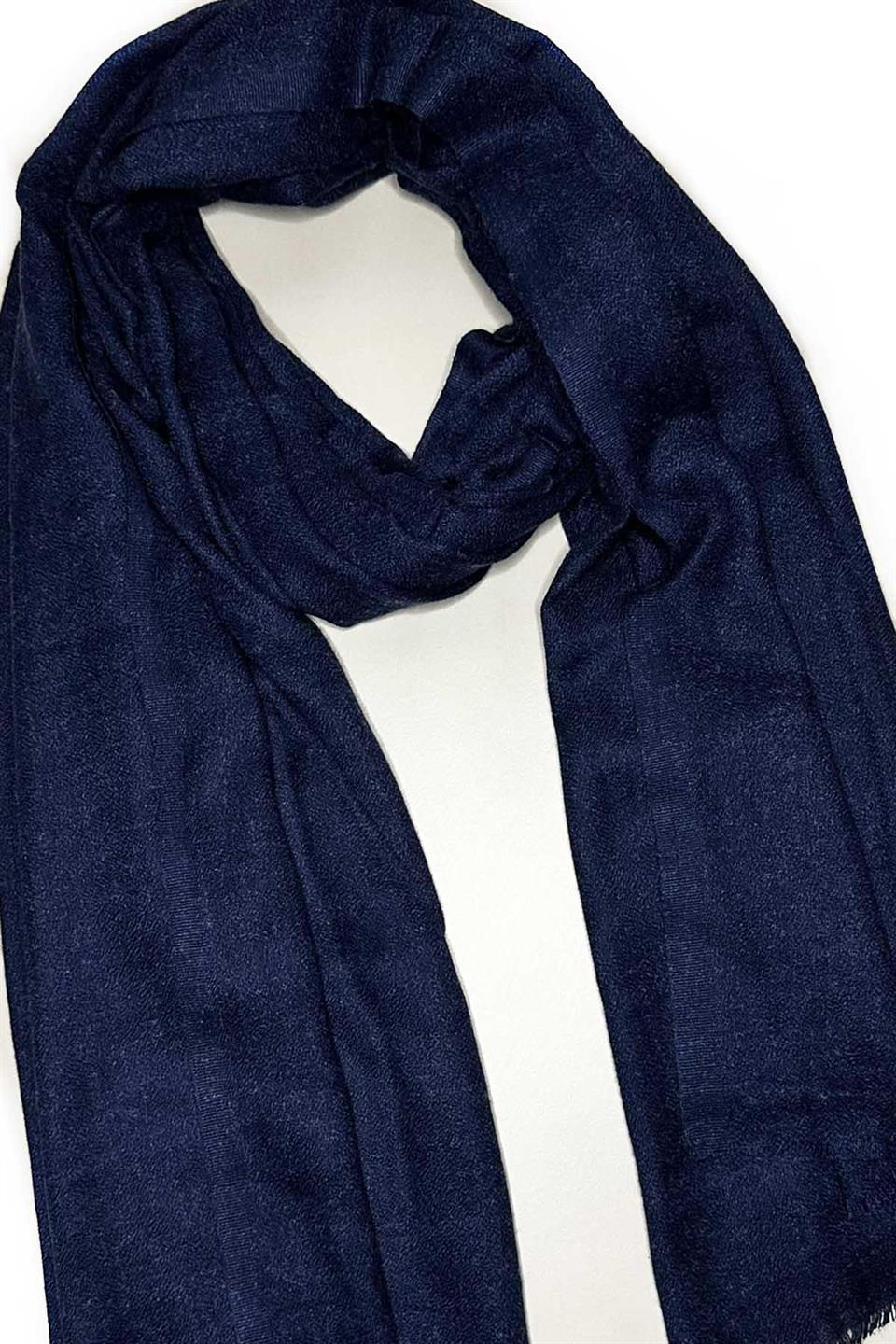Mavi Düz Unisex Şal Kaşkol K640