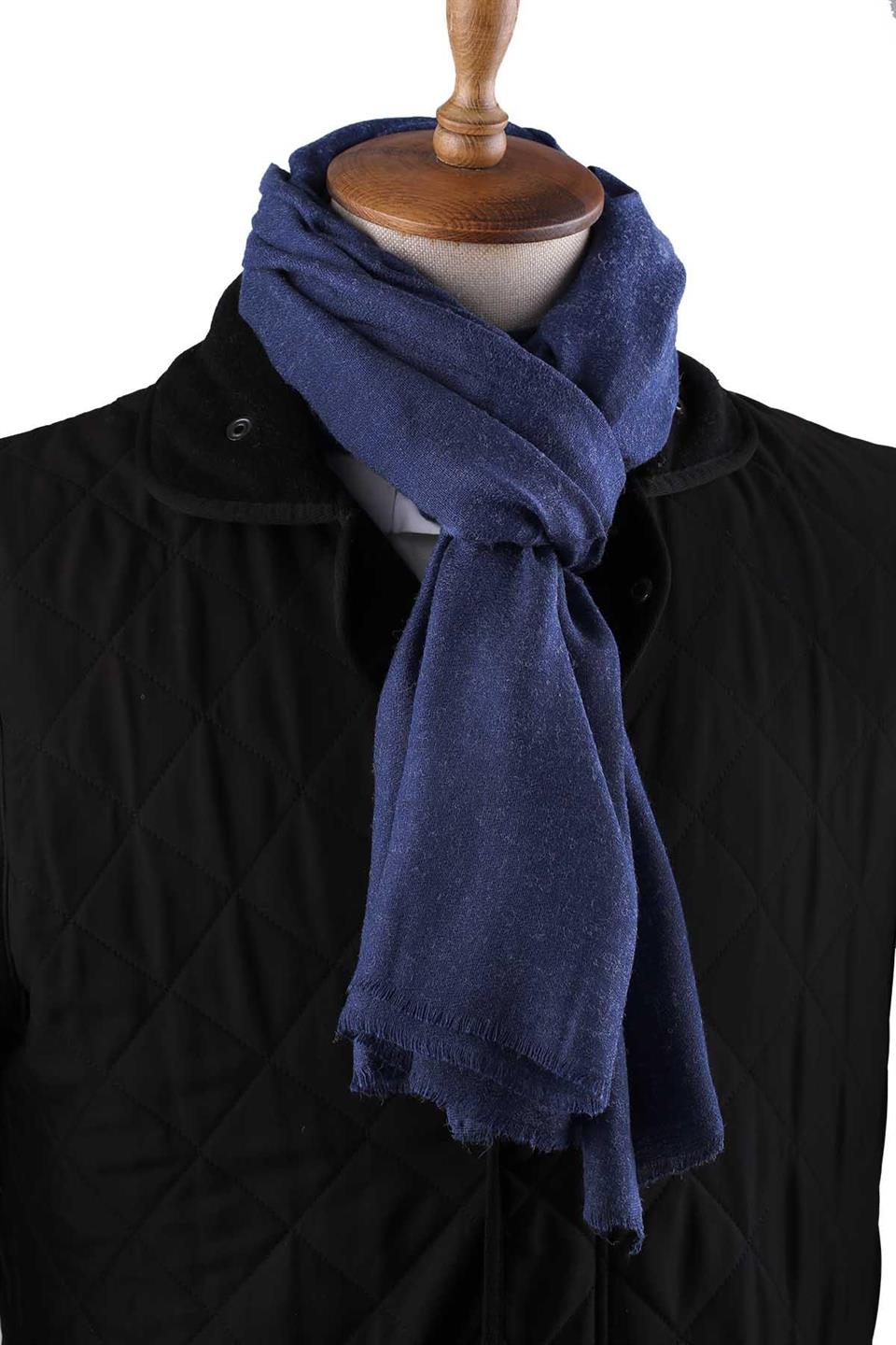 Mavi Düz Unisex Şal Kaşkol K640