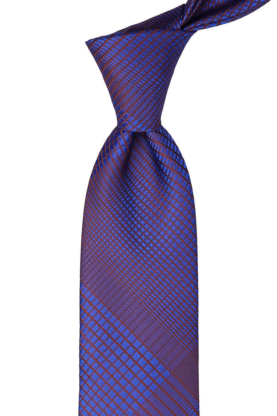 Mavi Kendinden Desen Mendilli Klasik Kravat KK9732