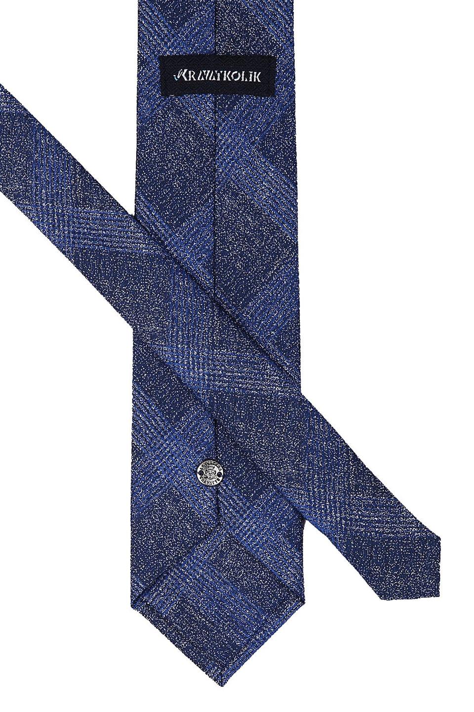 Mavi Kendinden Desen Mendilli Klasik Kravat KK9585