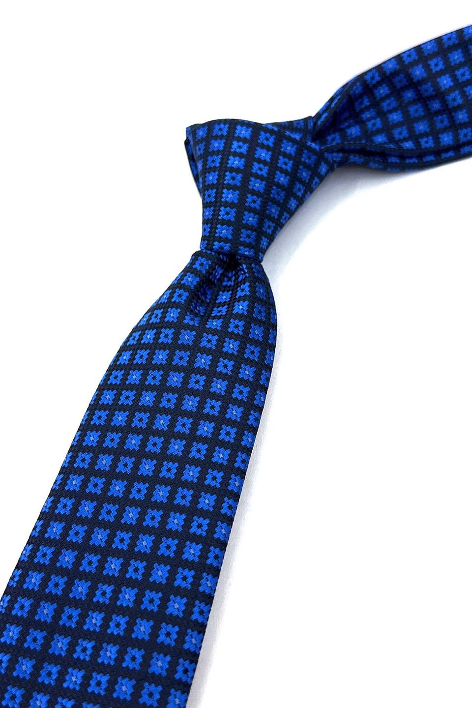 Mavi Küçük Desen İnce Kravat SK7767