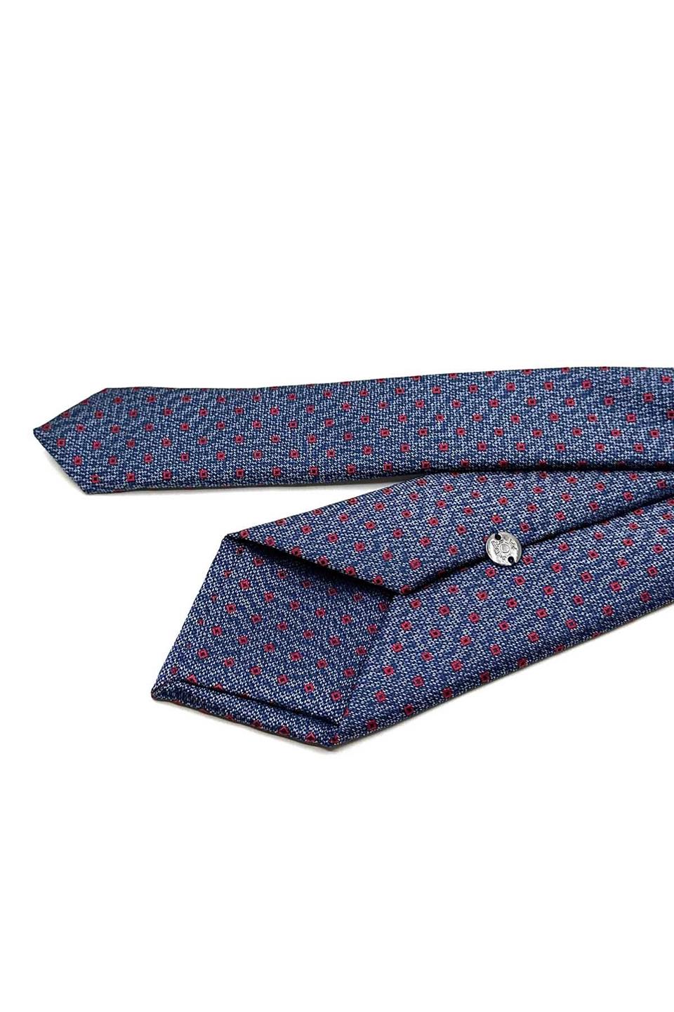 Mavi Küçük Desen Mendilli Klasik Kravat KK12939