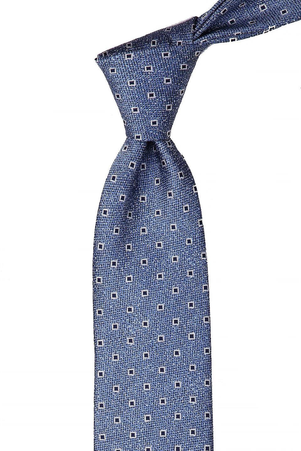 Mavi Küçük Desen Mendilli Klasik Kravat KK10625