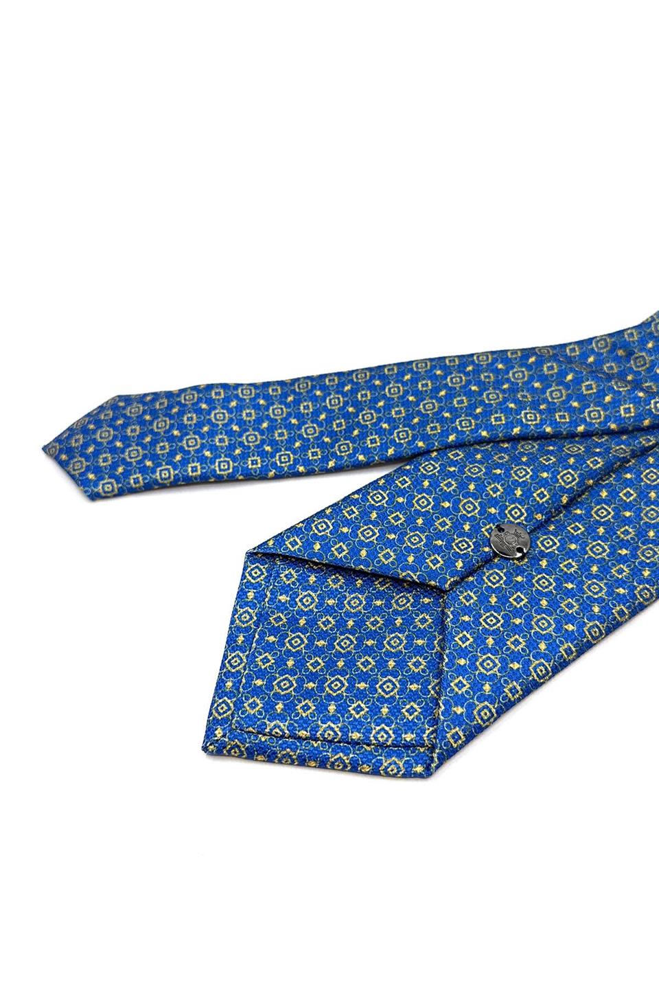 Mavi Küçük Desen Mendilli Klasik Kravat KK11450