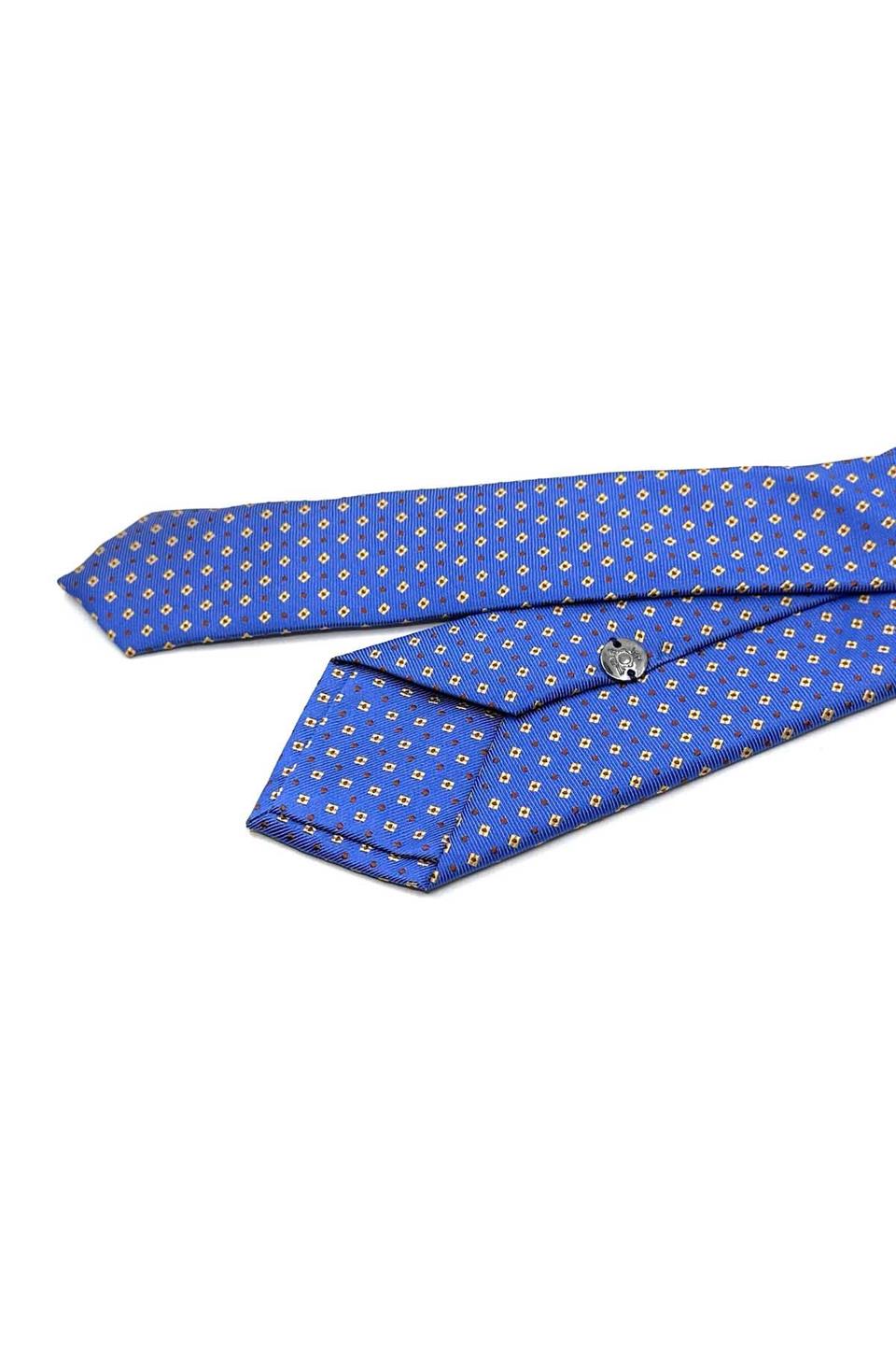 Mavi Küçük Desen Slim Kravat SK7960