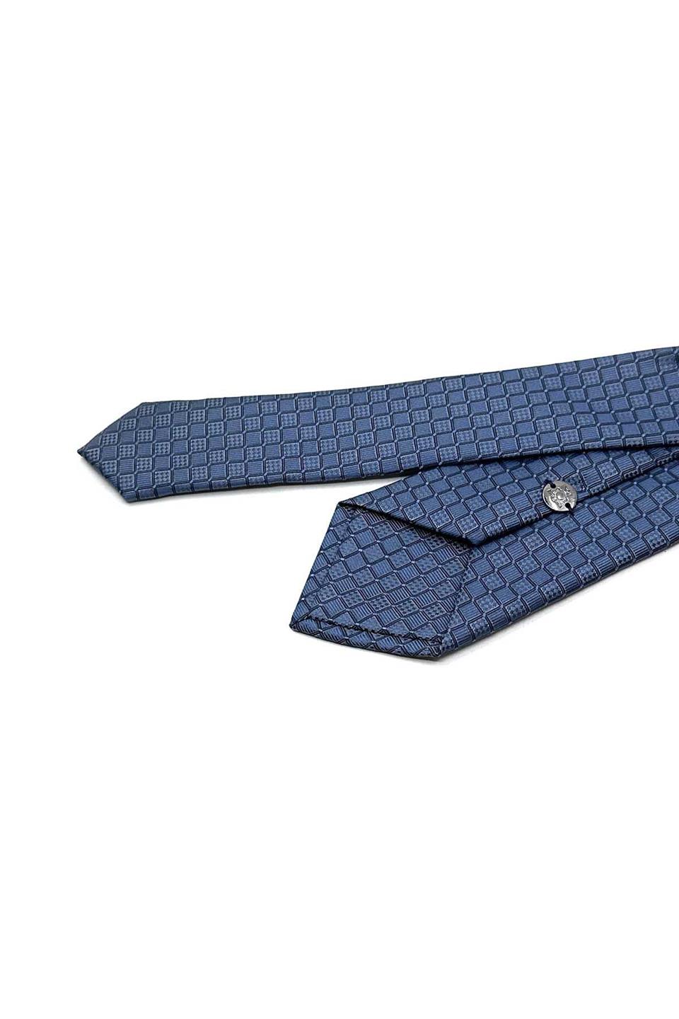 Mavi Küçük Desen Slim Kravat SK8040