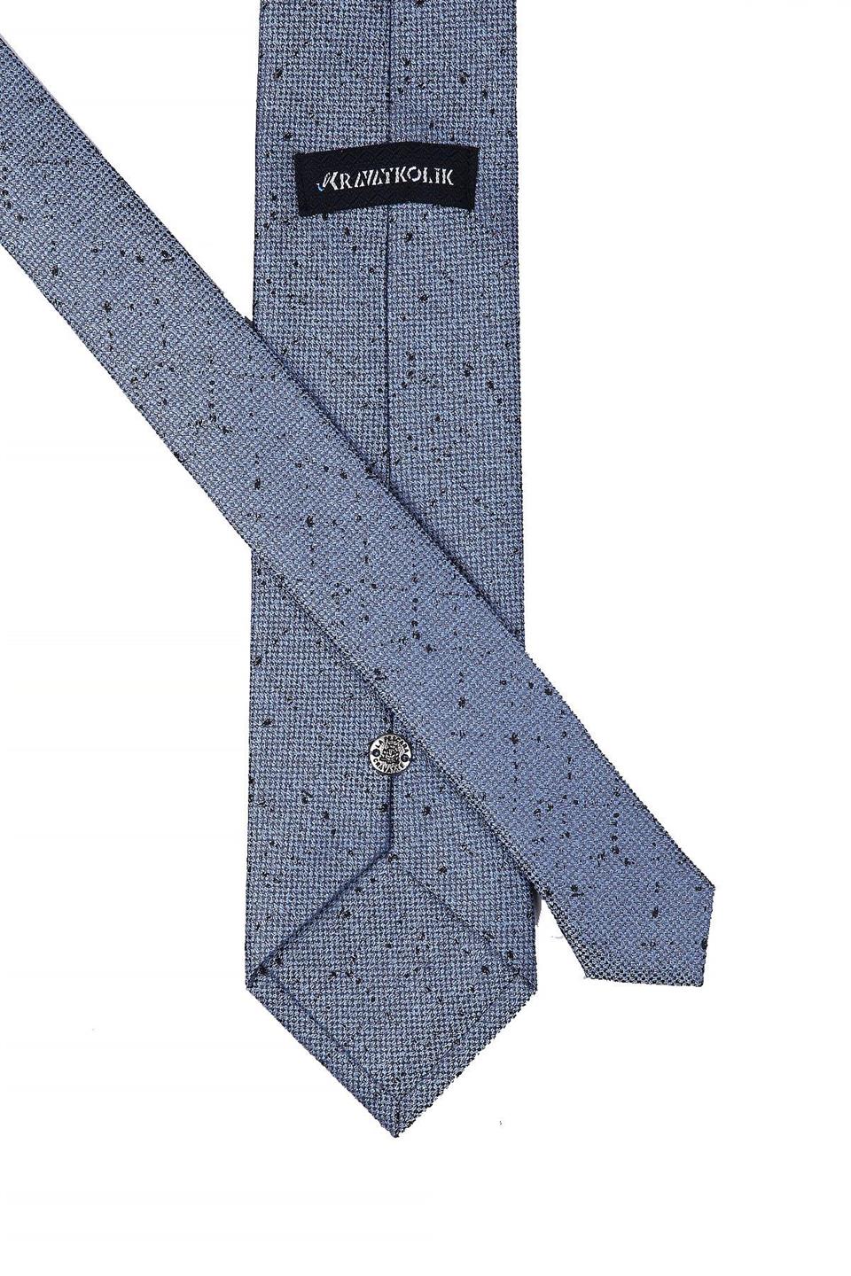 Mavi Kum Desen Mendilli Klasik Kravat KK10489