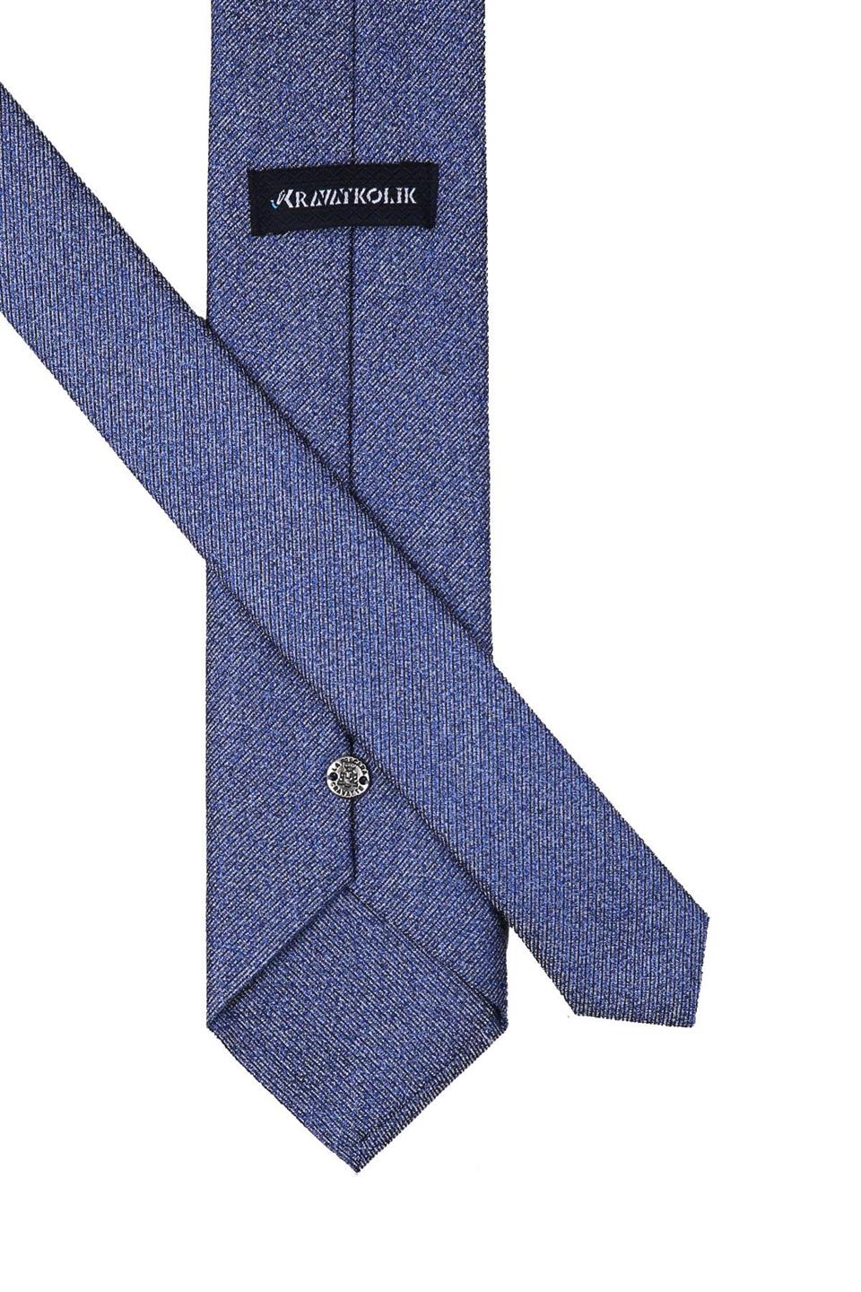 Mavi Kum Desen Mendilli Klasik Kravat KK10509