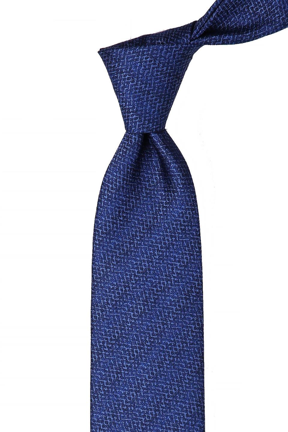 Mavi Kum Desen Mendilli Klasik Kravat KK10604