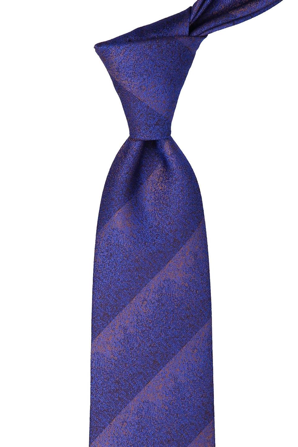 Mavi Kum Desen Mendilli Klasik Kravat KK10017