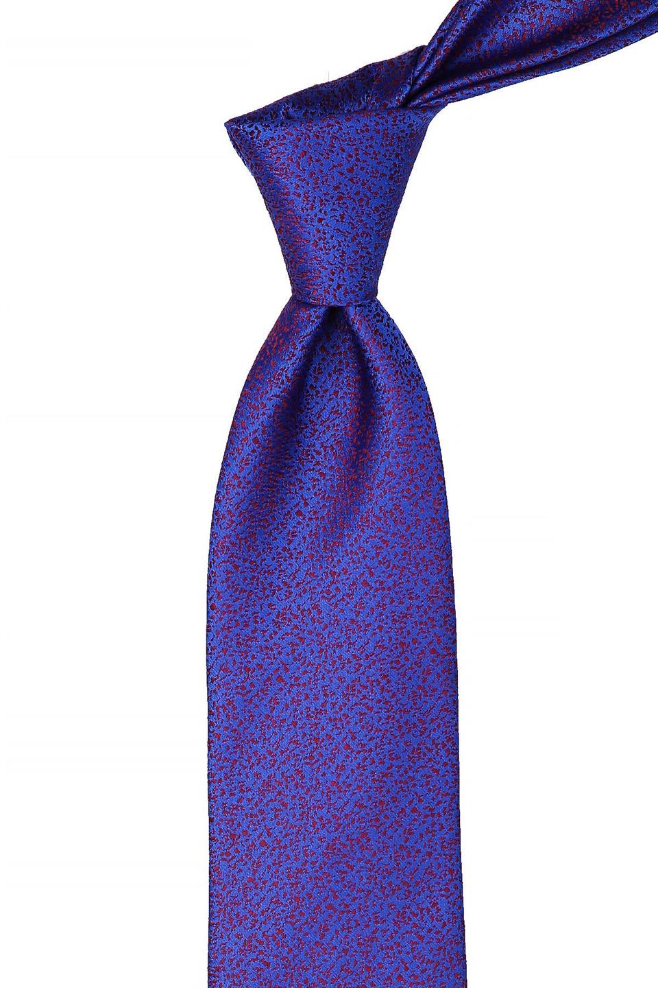 Mavi Kum Desen Mendilli Klasik Kravat KK10396