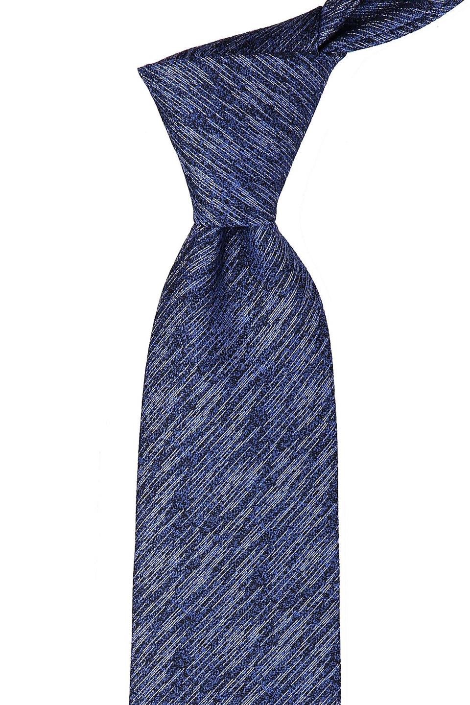 Mavi Kum Desen Mendilli Klasik Kravat KK9443