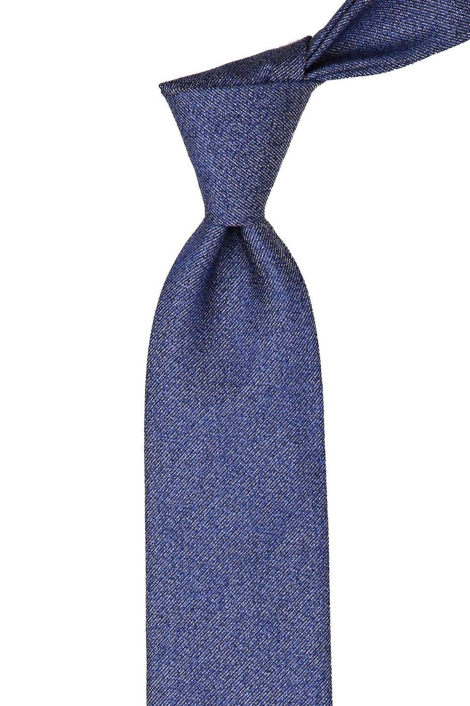 Mavi Kum Desen Mendilli Klasik Kravat KK10509