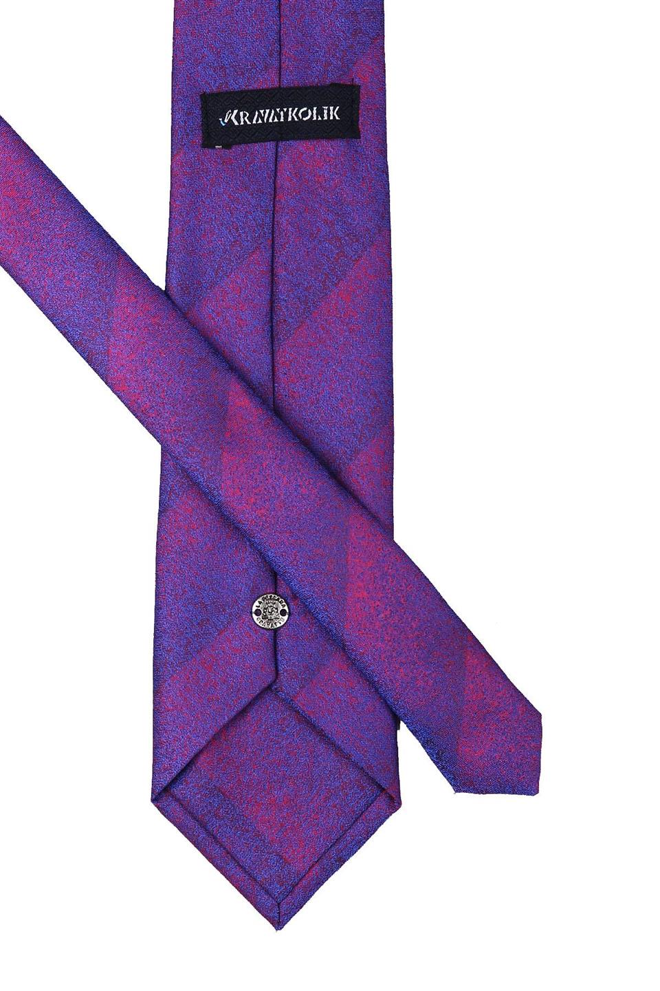 Mavi Kum Desen Mendilli Klasik Kravat KK10015