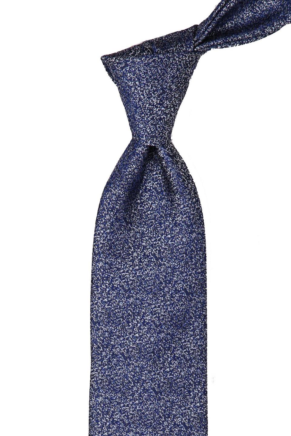 Mavi Kum Desen Mendilli Klasik Kravat KK10333