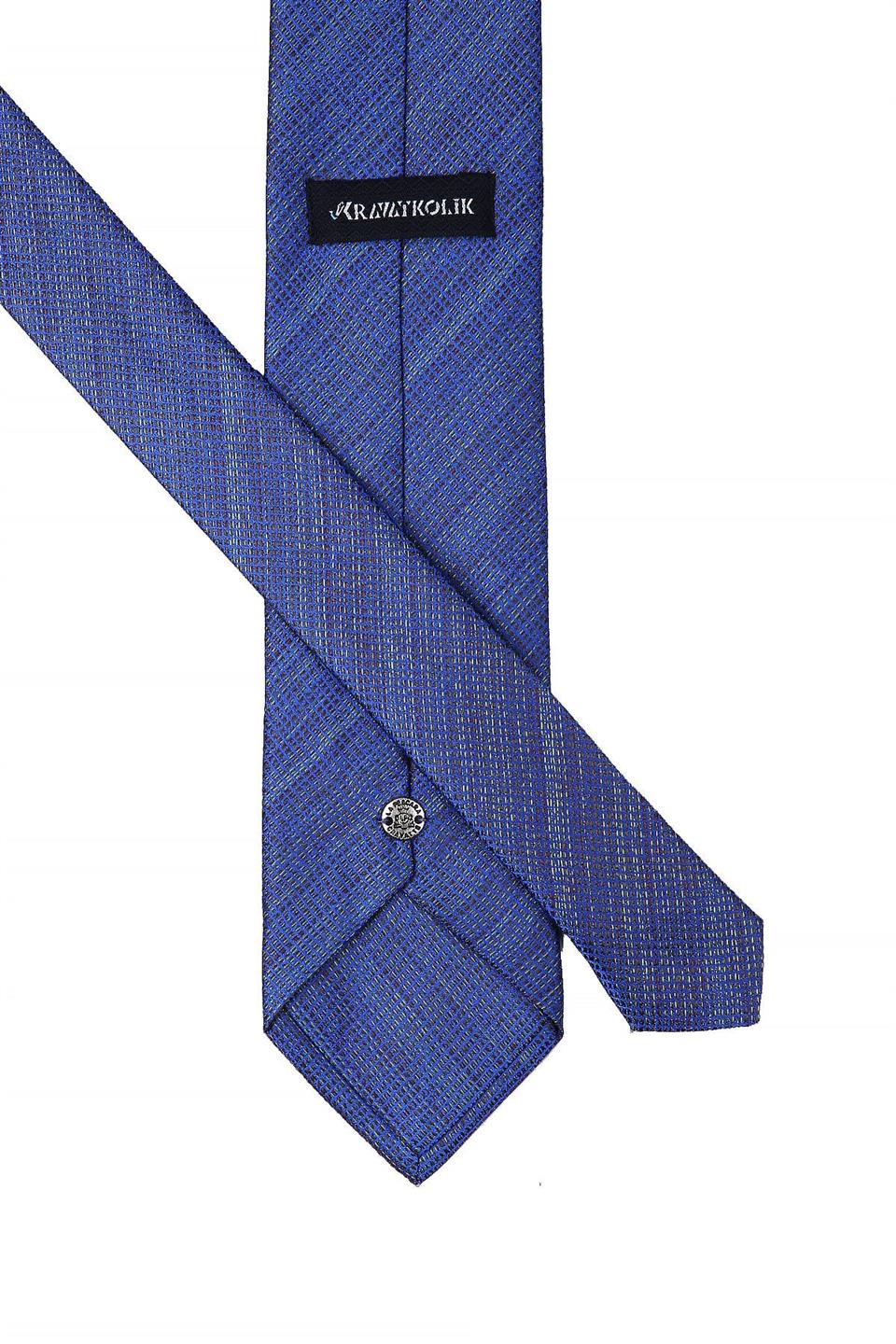 Mavi Kum Desen Mendilli Klasik Kravat KK10636
