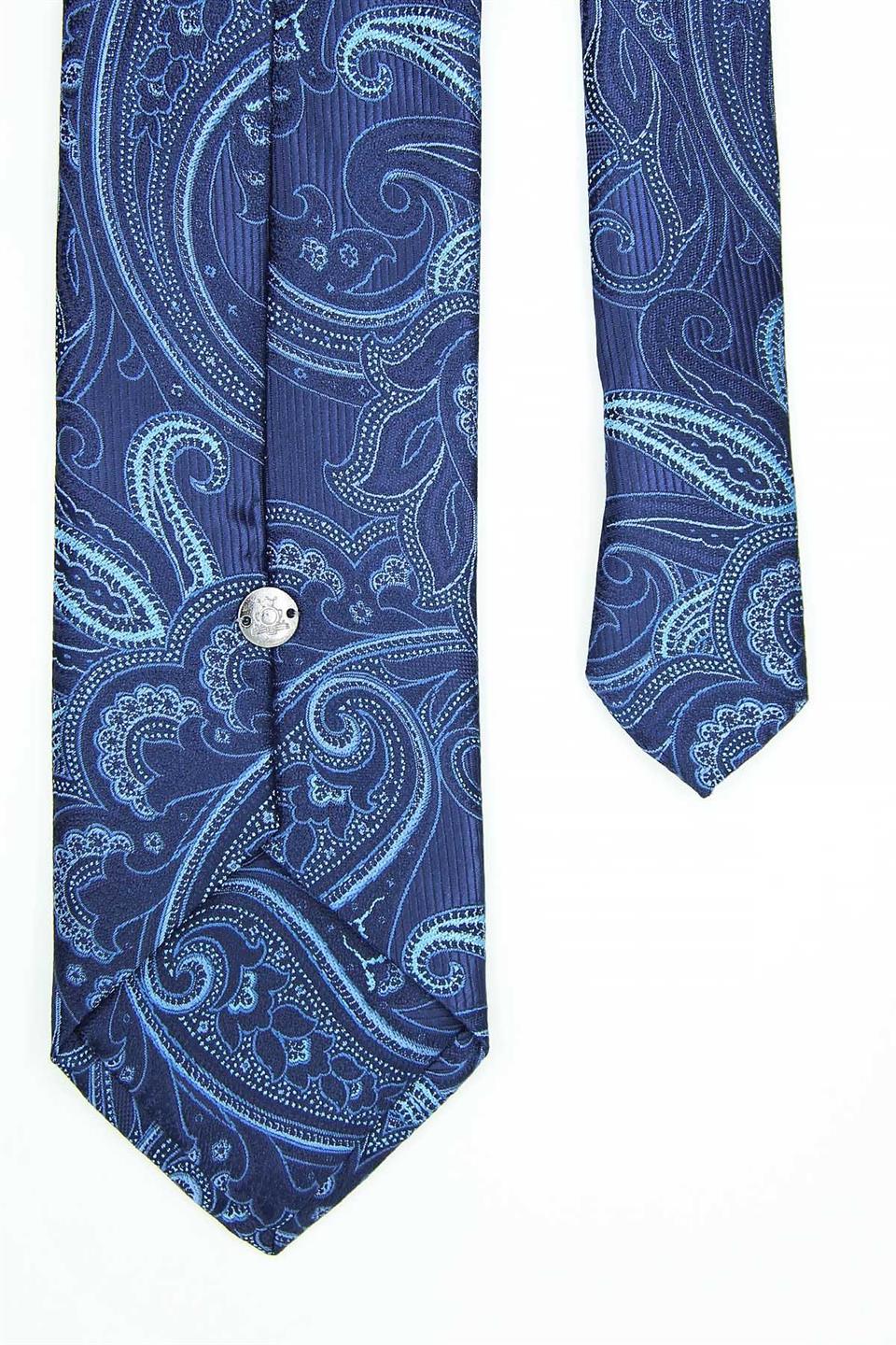 Mavi - Lacivert Şal Kravat