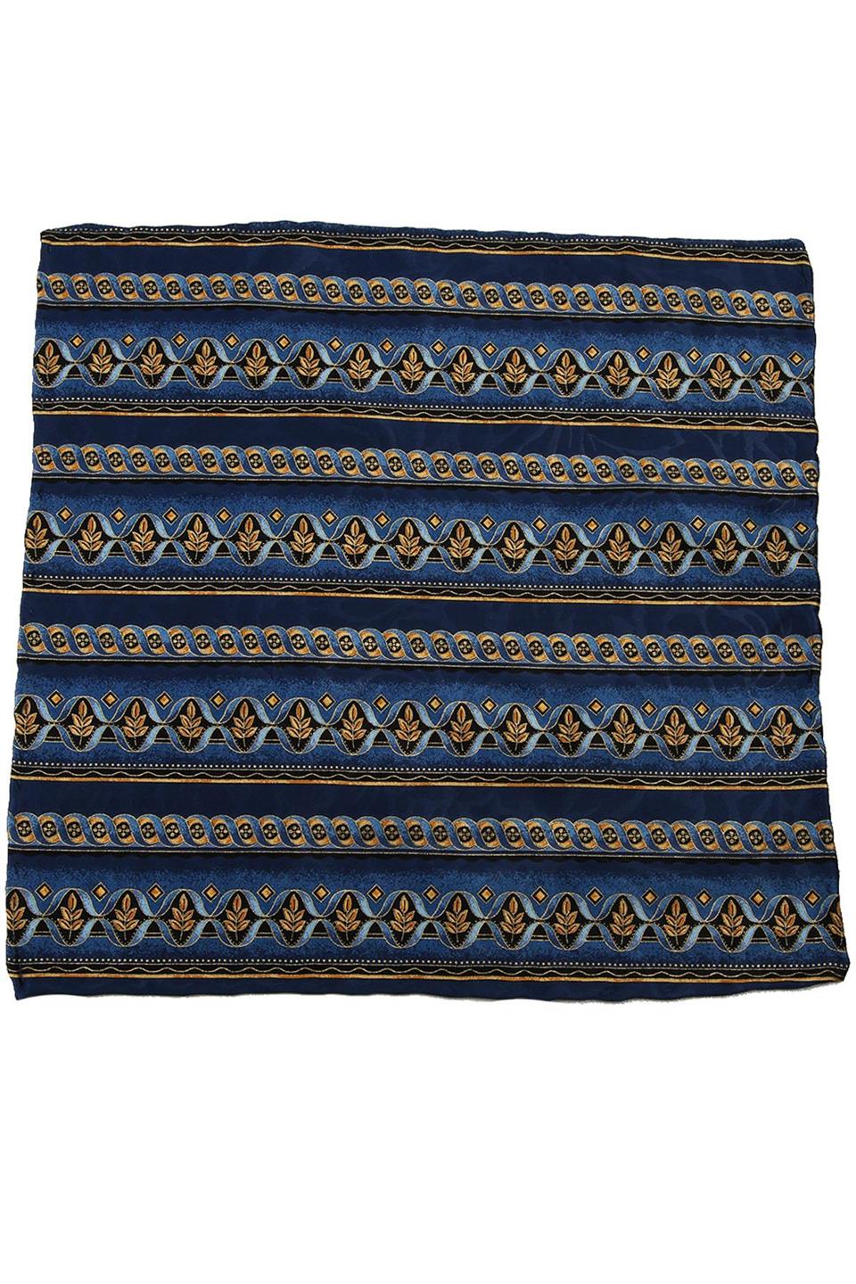 Mavi Motif Baskılı İpek Mendil SPS402