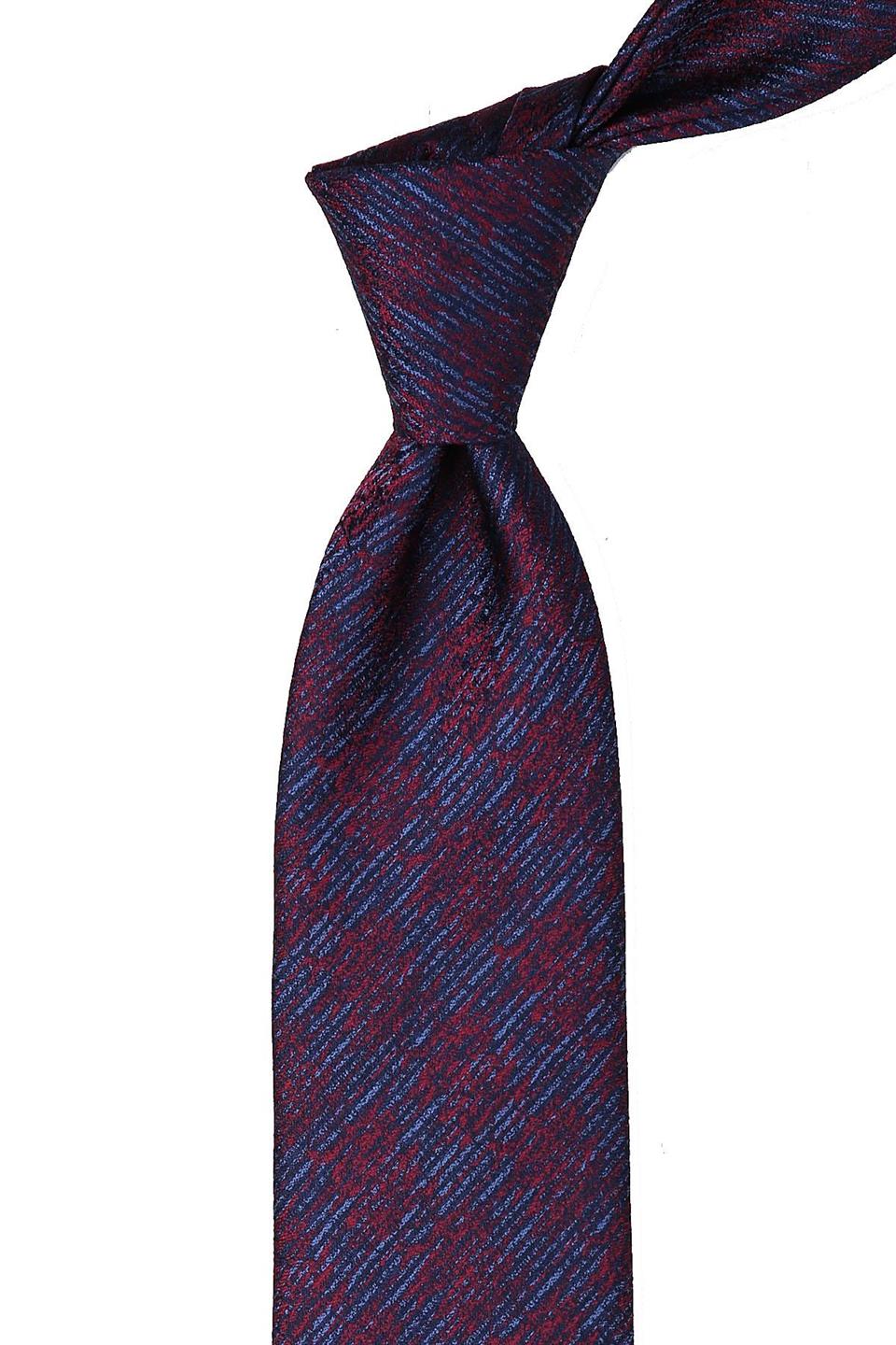 Mavi Motif Desen Mendilli Klasik Kravat KK10375