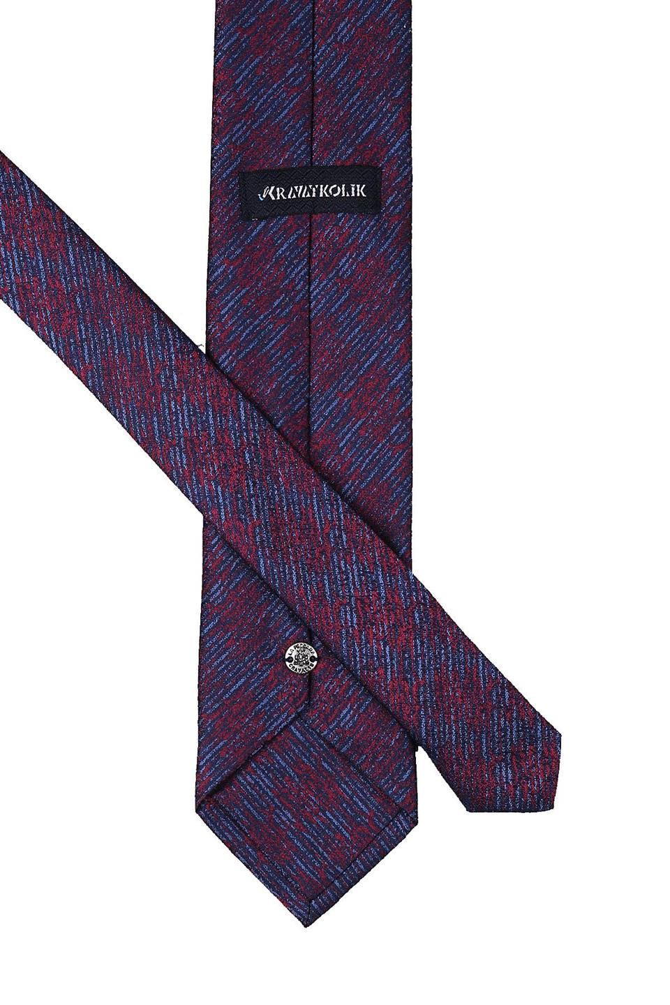 Mavi Motif Desen Mendilli Klasik Kravat KK10375