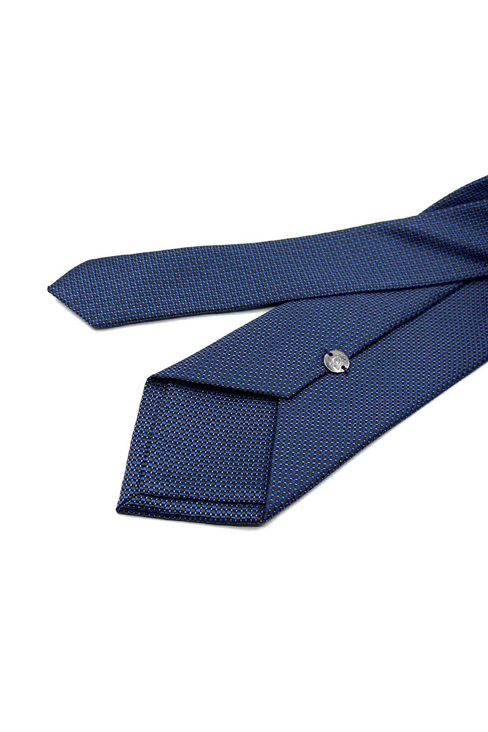 Mavi Nokta Desen Mendilli Klasik Kravat KK12564
