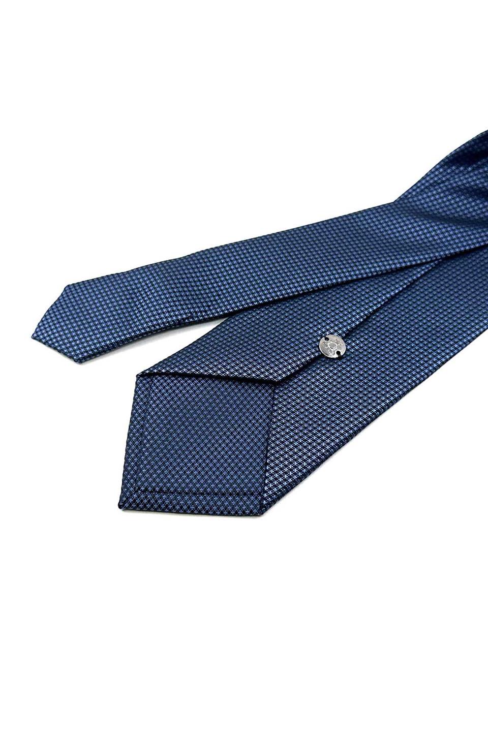 Mavi Nokta Desen Mendilli Klasik Kravat KK12682